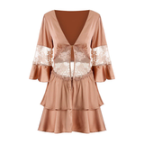 Romantic Lace Nightwear Dress