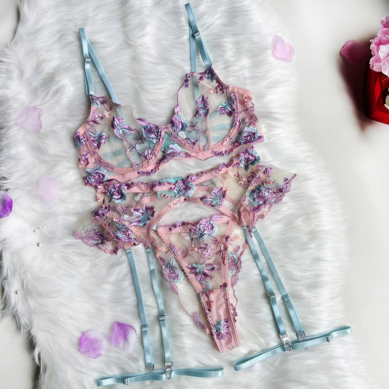 BECKY FLORAL TRANSPARENT SET