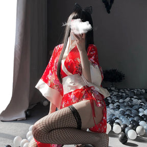 HIMARI SLEEPWEAR FLORAL KIMONO