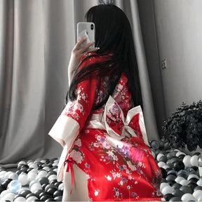 HIMARI SLEEPWEAR FLORAL KIMONO