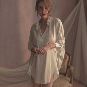 CARLY LUXURY SILKY NIGHTDRESS