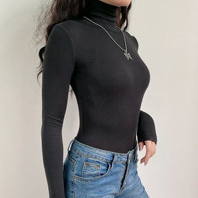 LAUREN MOCK NECK BODYSUIT