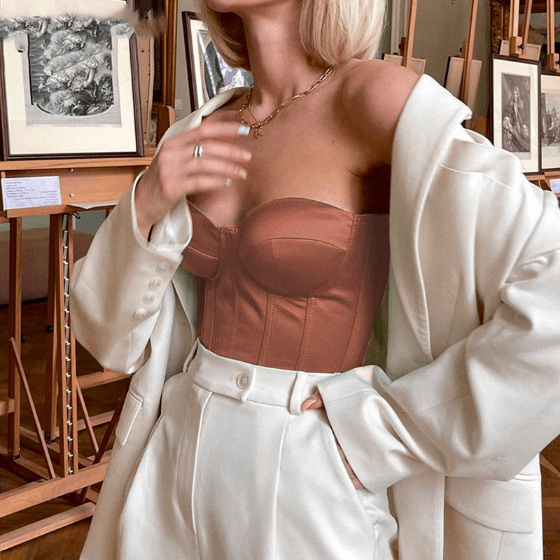 JADE SATIN CORSET